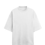 French Knit Plain White T-Shirt
